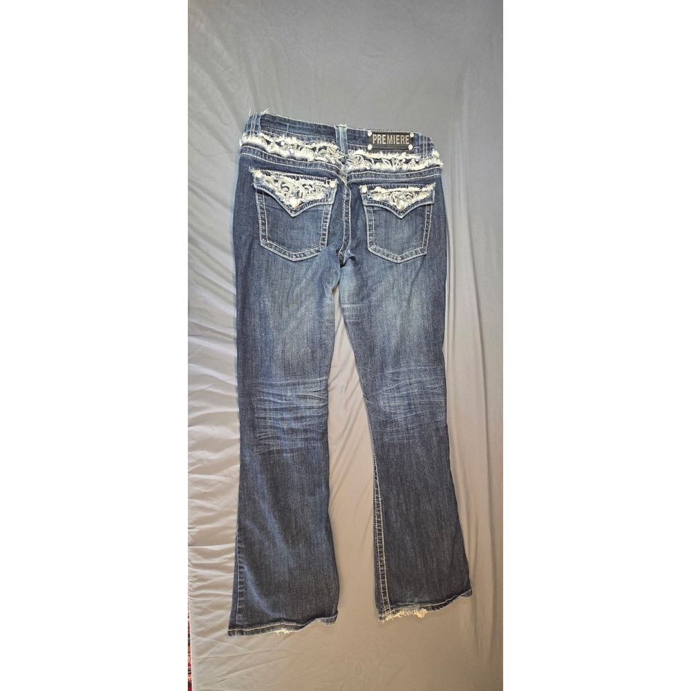 505 Miss Me Premiere Jeans 9/10R Bootcut Bling Embellished Pockets Y2K Western